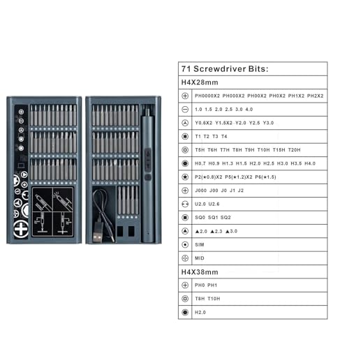 LOVIVER Electric Screwdriver Kit 75 in 1 Screwdriver Set Precision, Easy to Use, Cordless Professional Repair Tool Kit for Watch - Image 2