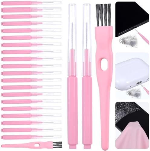 Sibba 20Pcs Cell Phone Cleaning Brush, Mini Brushes with Large Br...