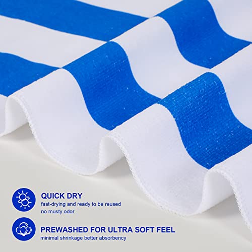 Redbaker 16 Packs Microfiber Beach Towel Oversized Beach Towel For Adults Quick Dry Beach Towels Absorbent Travel Swimming Towel (Stripes, 59 X 28 Inches) #TOP2