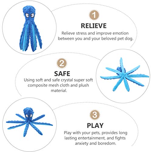 ULTECHNOVO Cachorro Brinquedos Estridentes de Pelúcia Polvo Brinquedo Cachorro Mastigar Dentição Bri