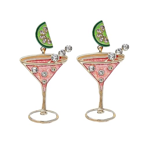 Pink Martini Cocktail Statement Earrings