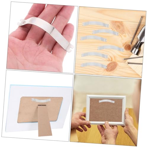 Image of 100pcs Picture Frame Backing Clips Sturdy Spring Clips for Securely Hanging Photos Versatile Hardware for Home Office and Gallery Use