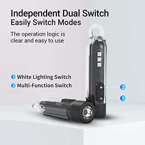 Nextorch Led Flashlight Keychain/Clip-On Mini Edc Pocket-Sized Type-C Rechargeable Key Ring Flashlight With 7 Lighting Modes Perfect For Camping Emergency Outdoor #TOP6