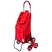 Trolley Dolly Stair Climber, Red Grocery Foldable Cart Condo Apartment
