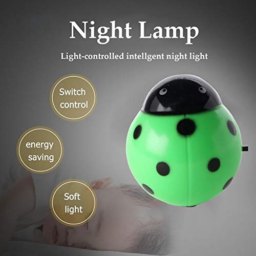 Image of ascension 2 Pc Romantic Energy Saving Creative Lady Bug Shaped Design Night Light Animals Cartoon lamp for Bedroom Home Decor Kids Favourite Birthday Party Return Gifts (Assorted Color)