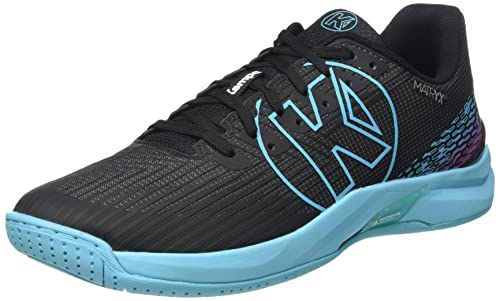 Kempa Herren Attack Two 2.0 Handballschuh, Schwarz/Aqua, 43 EU