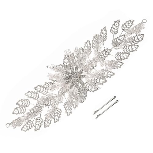 Serre-tête de mariée en cristal étincelant de haute joaillerie pour soirée