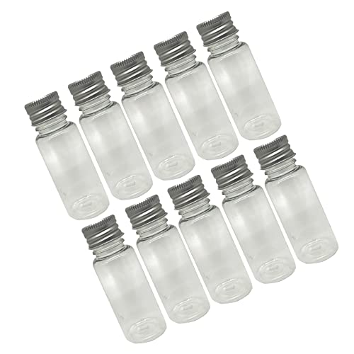 小瓶 ミニボトル 小物入れ 保存容器 小分け 50ml 10個セット スパイスボトル 調味料ボトル プラスチック製 ガラスボトル 丸薬 小物 液体などの保管 喫茶店 結婚式
