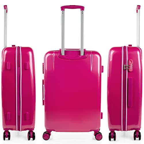Miniatura 3 de Itaca - Maleta Mediana Rígida Con 4 Ruedas Giratorias, Cierre Seguro Candado De Combinación Y Diseño Resistente, Apta Para 23 Kilos Viajes Largos Y Escapadas. Con Neceser, Fucsia
