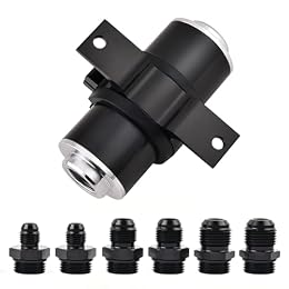 EVIL ENERGY Inline Fuel Filter 100 Micron with 6AN 8AN 10AN Adapter&Bracket Clamp 50MM Universal