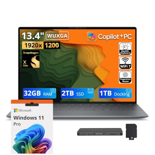 Dell XPS 34cm WUXGA �m�[�g�p�\�R�� Snapdragon X Elite X1E-80-100 32GB RAM 3TB�X�g���[�W (2TB SSD+1TB �h�b�L���O�X�e�[�V����) Qualcomm Adreno�A�o�b�N���C�g�L�[�{�[