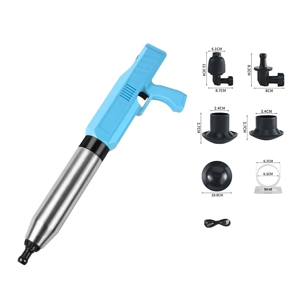 Desatascador de Inodoro Universal, Herramienta Neumática para Dragado de Tuberías, Eléctrico, de Acero Inoxidable, de Alta Presión.