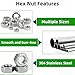 BOLDGNAITE 20pcs M12 Hex Nuts, 304 Stainless Steel Hexagon Nuts, Metric Coarse Thread, Heavy-Duty Corrosion-Resistant Stainless Steel Nuts for Machinery, Automotive, DIY & Home Projects