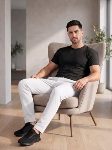 Image of SaintX Men's 4-Way Stretchable Athleisure Pants | Sweat Wicking Fabric | Slim Fit | Active - Sports Wear | Travel, Lounge & Casual Wear | Stylish Back Zipper Pocket | Available in Plus Size (ST06)