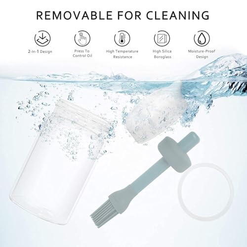 Image of Oblivion Oil Plastic Bottle Dispenser With Lid Clear Drip Free Spout Controlled - Oil Dispenser for Cooking, Easy Flow and Vinegar Bottle - Pourer Liquid Dispenser Transparent & Unbreakable (250 ML)