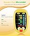 Yohcuro Fingertip Pluse Oximeter for Small Fingers, USB-C Rechargeable Oxygen Monitor, Cute Cartoon Design, Sports & Aviation Use, Applicable for Kids & Children (Yellow)