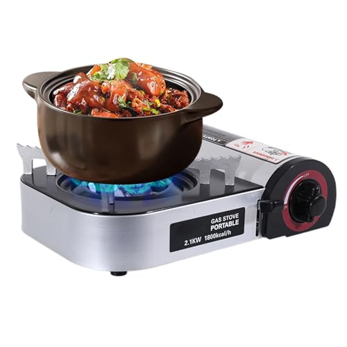 AUTOECHO Estufa De Camping - Quemador Pequeño Para Cocina En Exteriores | Quemador De Cocina Compacto Para Encimera, Mesa, Senderismo Y Barbacoa
