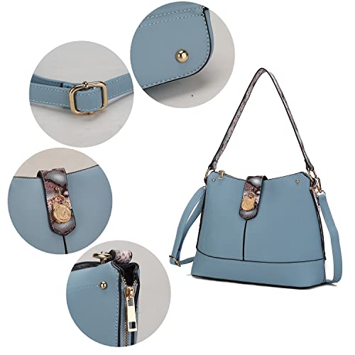 Mkf Collection Shoulder Bag For Women, Vegan Leather And Faux Snake Trim, Fashion Hobo Handbag Messenger Purse #TOP6