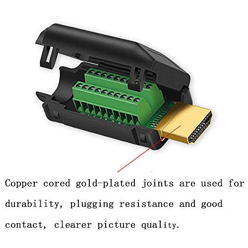 Jienk Hdmi Solderless Male Quick Connector, Port Terminal Solderfree Breakout Connector Board With Case Accessories(2 Pack) #TOP2