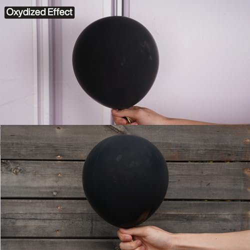 Image of PartyWoo Black Balloons, 51 pcs 12 Inch Matte Black Balloons, Black Balloons for Balloon Garland or Balloon Arch as Party Decorations, Birthday Decorations, Retirement Party Decorations, Black-Y18