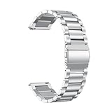 LDFAS Compatible for Vivoactive 4S Bands, 18mm Quick Release Stainless Steel Metal Watch Strap Compatible for Garmin Vivoactive 4S (40mm), Vivomove 3S (39mm) Smartwatch, Silver