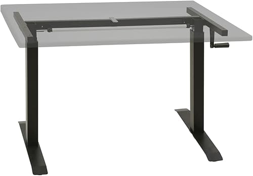 Miniatura 3 de vidaXL Marco de escritorio de pie, patas de escritorio ajustables con sistema de manivela, base de escritorio de pie, marco de pie para escritorios