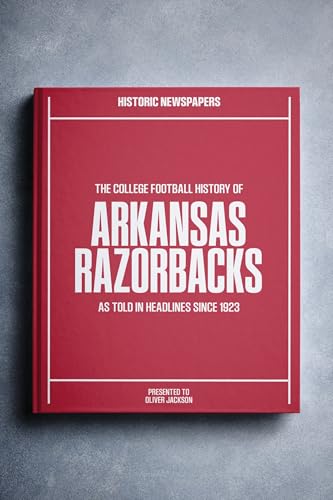Signature gifts Arkansas Personalized College Football Newspaper History Book, A3 Large Deluxe Hardcover - Commodores College Football Fan, Alumni, Students Keepsake Gift - (Razorbacks)