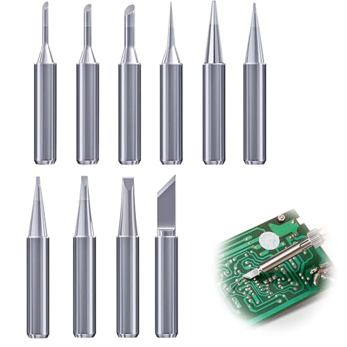 Yesimola - Punta de hierro para soldar (900 m, 10 piezas, puntas de hierro de soldadura 900 M-T (B/I/K/C/D) para una soldadura precisa, puntas de repuesto para equipos de soldadura