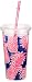 Lilly Pulitzer Tumbler with Straw, Flamenco, Pink