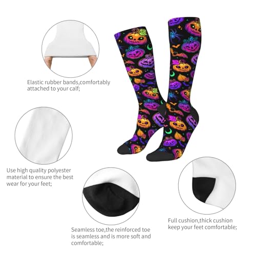 Image of Knee High Socks for Women Girls Fashion Women's Festival Stockings for Casual Running Work Travel
