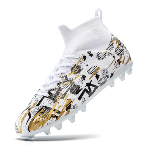 PMKZSES Unisex Adult Soccer Cleats High-Top Soccer Shoes for Outdoor