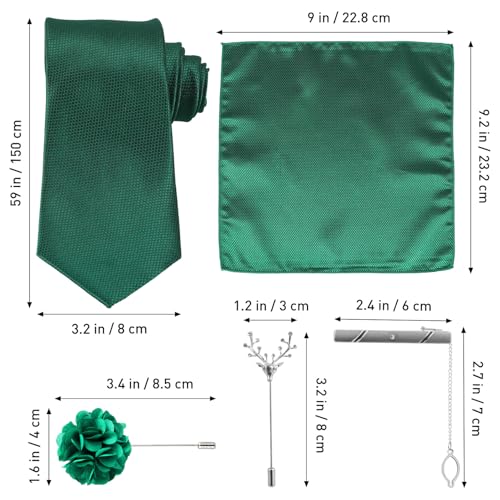 Set de 5 piezas para hombre con corbata y accesorios miniatura 2