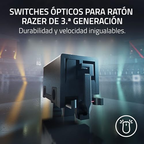 Miniatura 6 de Razer DeathAdder V3 HyperSpeed - Ratón ergonómico e-Sports inalámbrico Ultraligero para Juegos con 26K dpi (55g, Revestimiento Suave al Tacto, 100h de duración de la Pila, HyperSpeed 8K Hz) Negro