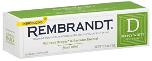 Rembrandt Deeply White Whitening Fluoride Toothpaste Mint, 2.6 Ounce