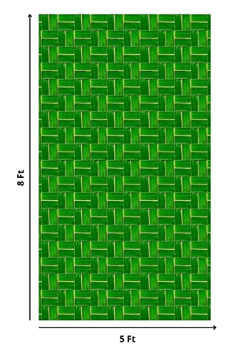 Image of VINAYAKA MART Coconut Backdrop | Coconut Leaf Backdrop Cloth for Decorations, Housewarming and Wedding etc Events Decoration 8 X 5 Feet | Background Decoration Cloth | varlaxmi puja Decorations Cloth