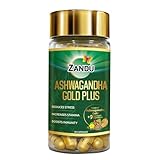 Zandu Ashwagandha Gold Plus, Made with Gold, Ashwagandha, Safed Musli, Shilajit & Other Ayurvedic Ingredients, Helps to Boost Stamina, Strengthens Immunity, 60 Caps