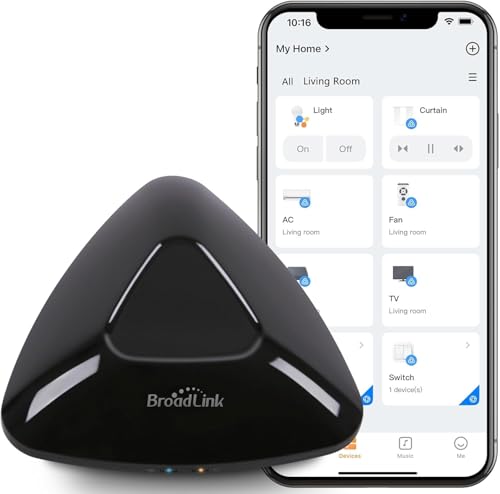 Image of Broadlink RM MAX IR RF WiFi Universal Remote Smart Home Automation Compatible with Alexa and Google Home