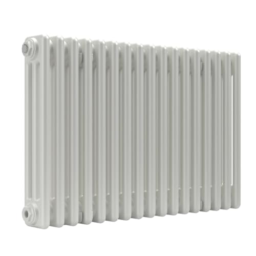 Image of Lux Heat White Horizontal 3 Column Traditional Radiator 500mm (H) x 785mm (W)