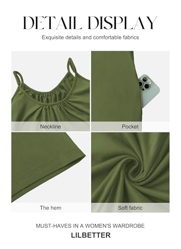 LILBETTER Flattering Rompers for Women All Body Types S-XXL Available(Army Green, XX-Large)