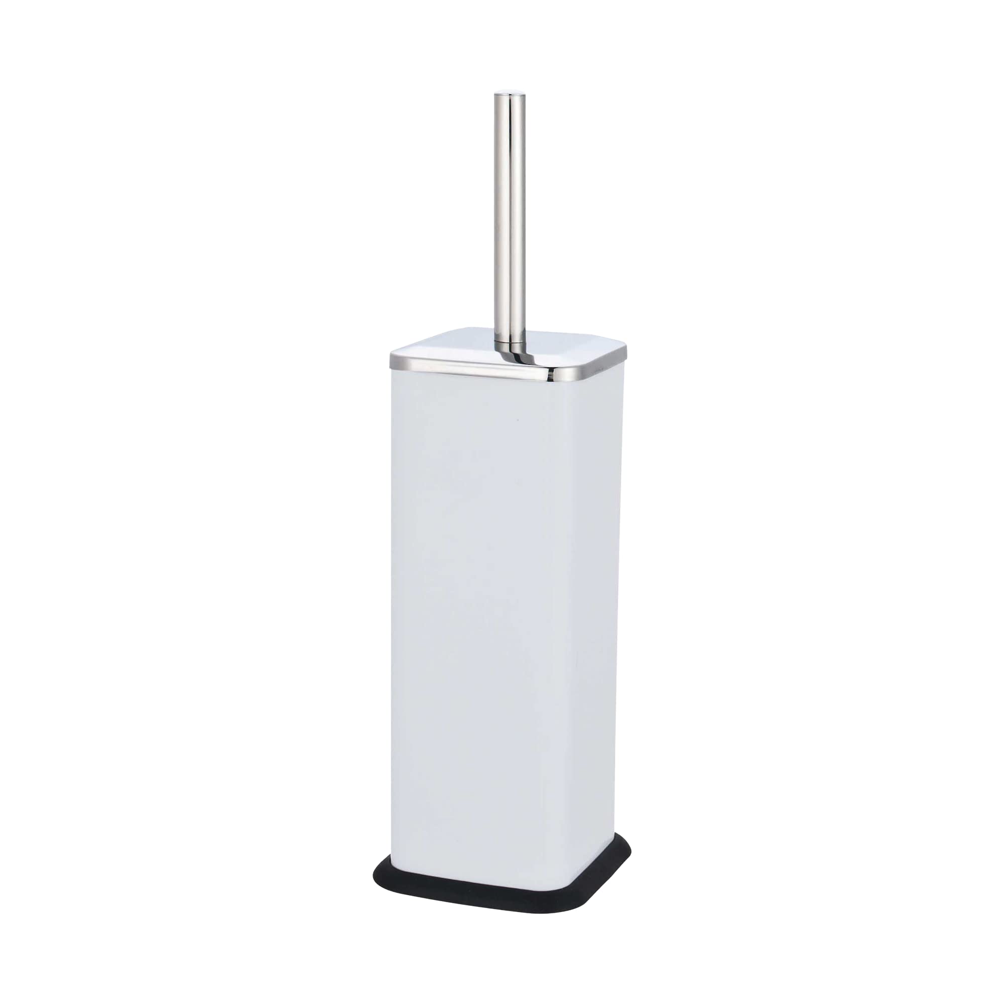 Blue Canyon Axus Toilet Brush & Holder for Bathroom, Flexible Toilet Bowl Plastic Brush Head for Deep Cleaning, Compact Size, Elegant Design with Odour Free Holder – White