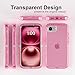 Follaroma for iPhone 16e Case, Heavy Duty Shockproof Protection Phone Cases, Anti-Drop, Dual Layer Transparent Protective Cover Compatible with iPhone 16e, 6.1 inch, Crystal Pink