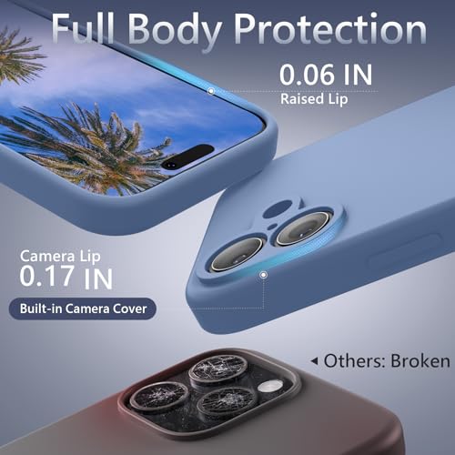 FireNova Magnetic for iPhone 17 Case, Compatible with MagSafe, [Integrated Silicone Camera Control Button] [Camera Protection] Anti-Scratch Microfiber Lining Phone Case, 6.3", Light Blue by FireNova - Used condition - Image 7