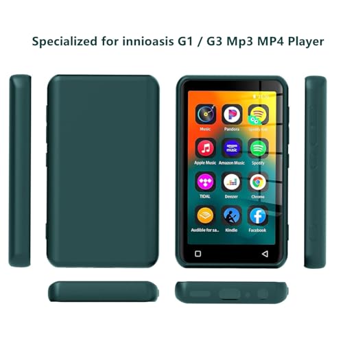 Mp3 Player Case for innioasis G1 G3 4.0 inch, Fotosuncy Slim Fit Soft TPU Matte Cover with Cleaning Cloth Deep Green - Thumbnail 2