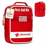Senvok 121 Pcs First Aid Kit for Car, Home & Travel - Emergency Survival Kit with Zip Stitch Wound Closure and Molle Pack Pockets - Ideal for Camping, Hiking, Outdoor Adventures