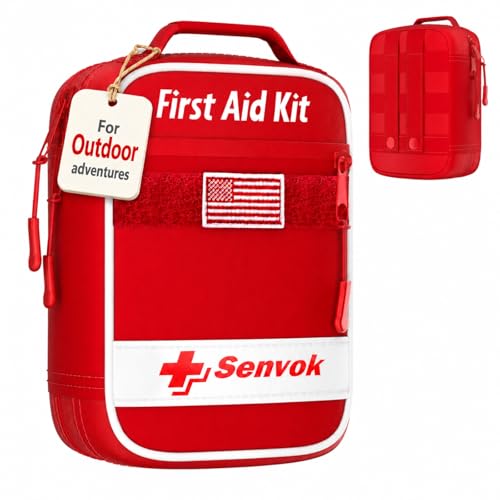Senvok Small First Aid Kit for Car, Camping, Outdoor-with Color-Coded Lable