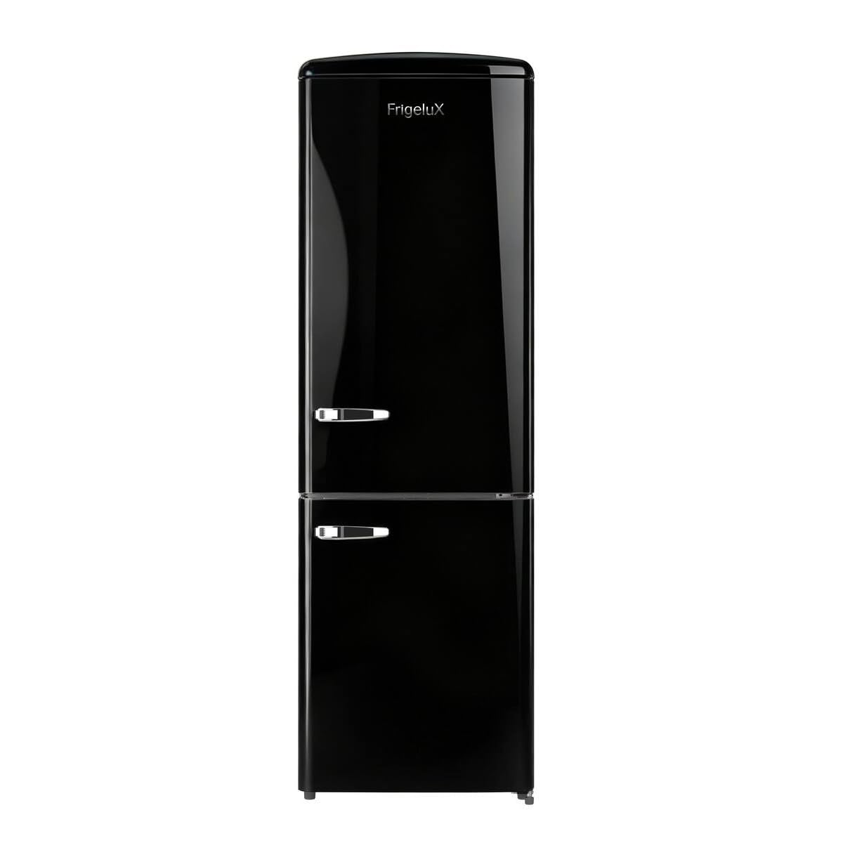 FrigeluX Réfrigérateur Combiné Rétro Vintage Noir 330 L CBNF330RND