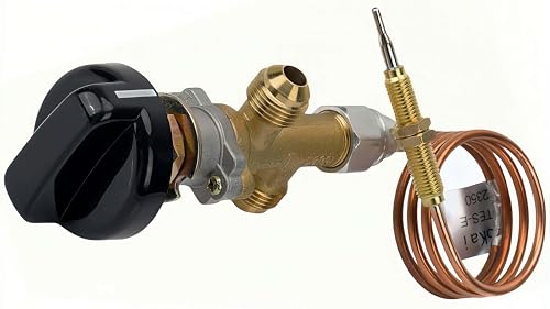 3/8? Male Flare Thread Low Pressure Propane Gas Flame Failure Safety Control Valve Kit Fits Gas Grill Fireplace Heater Fire Pit