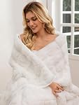 Satwip Couverture pondérée pour les adultes, taille Queen Soft Fluffy Faux Fur Couverture de lancer pondérée pour l'anxiété 15 C'est vrai. 60 x 80 pouces, blanc crème