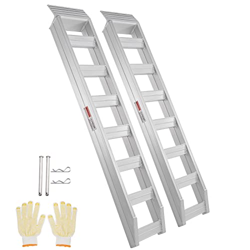VEVOR Aluminum Ramps, 8810 lbs, Heavy-Duty Ramps with Top Hook Attaching End, Universal Loading Ramp...