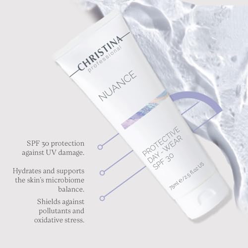 CHRISTINA- Protective Day Cream SPF 30 - Hydrating Face Moisturizer - Anti-Pollution & Skin Barrier Support - Hyaluronic Acid & Peptides - Daily Skincare for Women - Lightweight Sunscreen - 75 ml